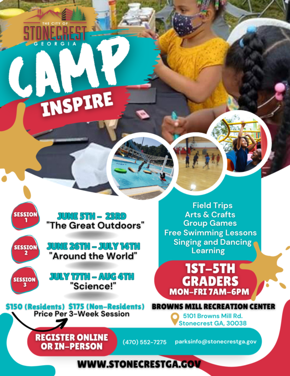 Registration Now Open for Youth Summer Camp in Stonecrest.